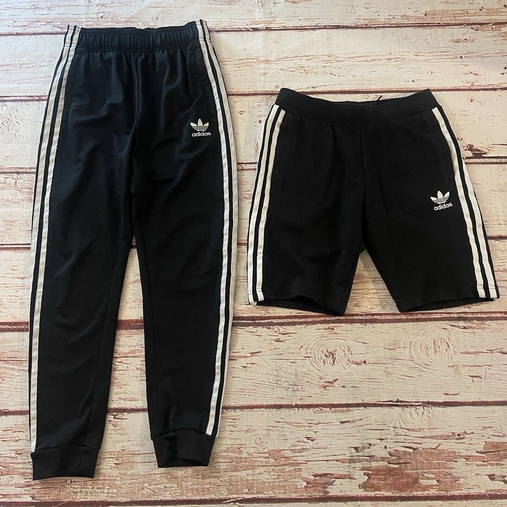 Adidas Originals Youth Medium 11-12 Yrs Track Jogger & Shorts Athletic‎ Striped